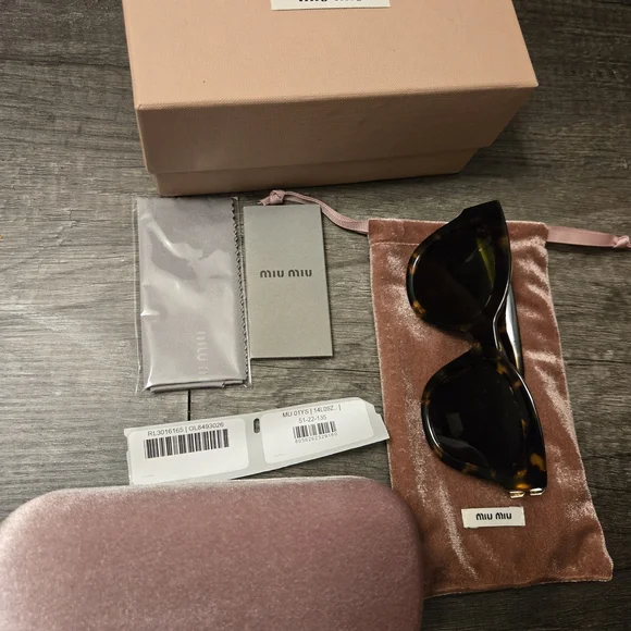 Miu Miu Sunglasses Glimpse MU 01YS 14L09Z 51-22 Honey Havana